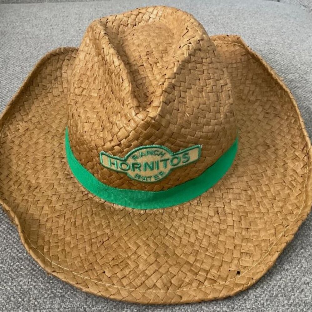 Hornitos Ranch Water Seltzer Straw Cowboy Hat Promo Advertisement Brown Rare